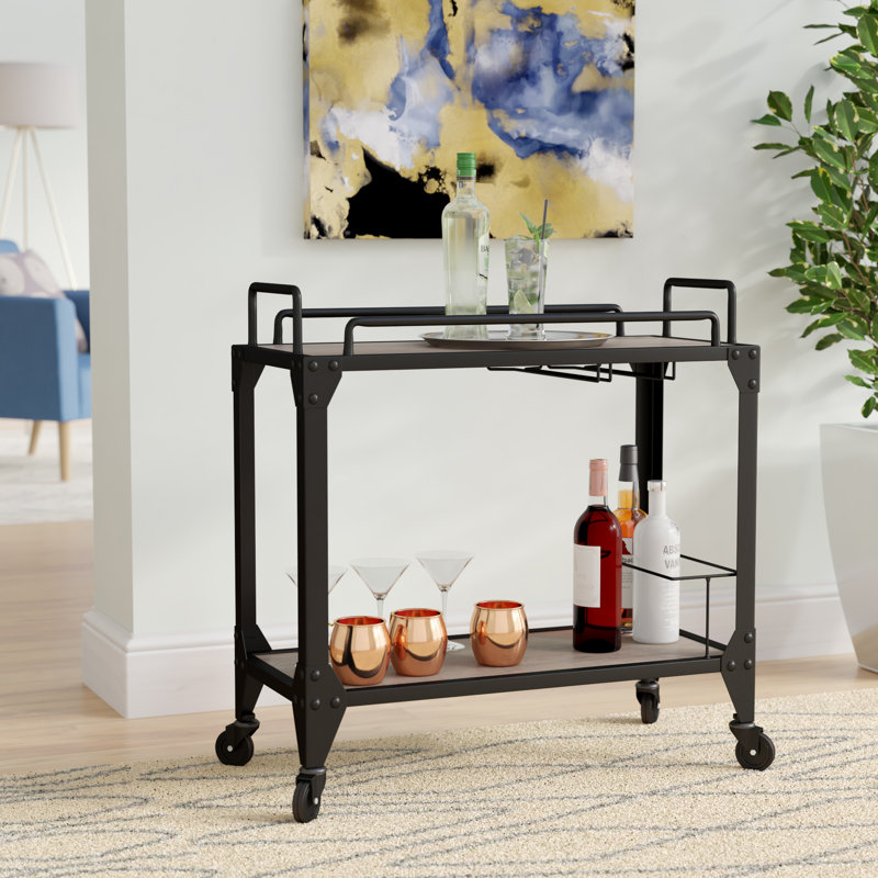 Ebern Designs Nault Bar Cart & Reviews Wayfair